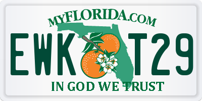 FL license plate EWKT29