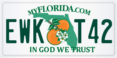 FL license plate EWKT42