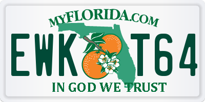 FL license plate EWKT64