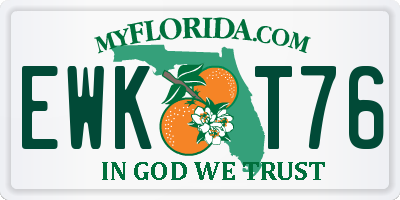 FL license plate EWKT76