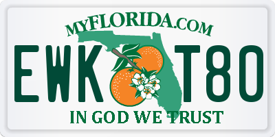 FL license plate EWKT80