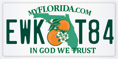 FL license plate EWKT84
