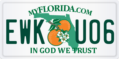 FL license plate EWKU06