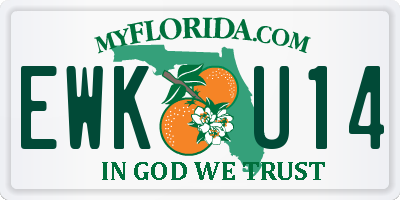 FL license plate EWKU14