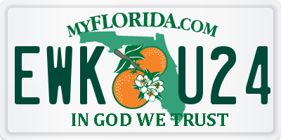 FL license plate EWKU24