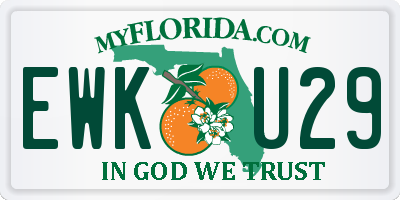 FL license plate EWKU29