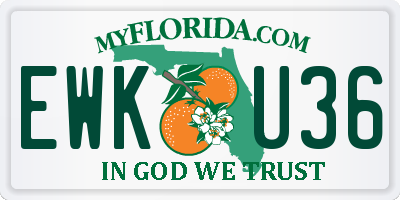 FL license plate EWKU36