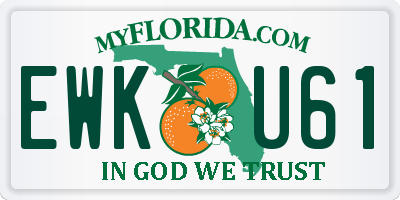 FL license plate EWKU61