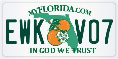 FL license plate EWKV07
