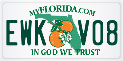 FL license plate EWKV08