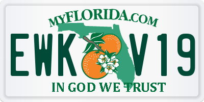 FL license plate EWKV19