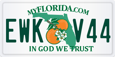 FL license plate EWKV44