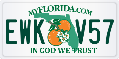 FL license plate EWKV57