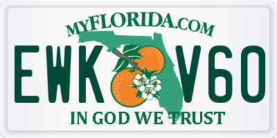 FL license plate EWKV60