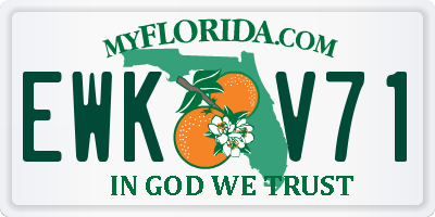 FL license plate EWKV71