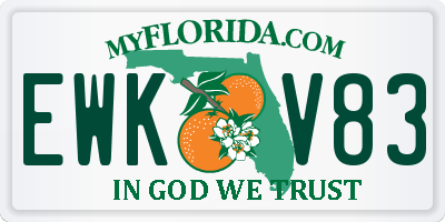 FL license plate EWKV83