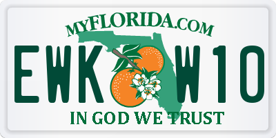 FL license plate EWKW10