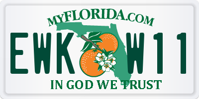 FL license plate EWKW11