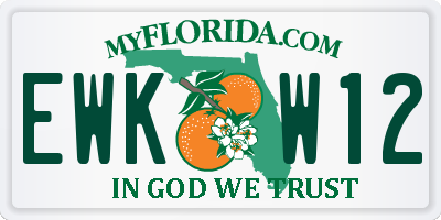 FL license plate EWKW12