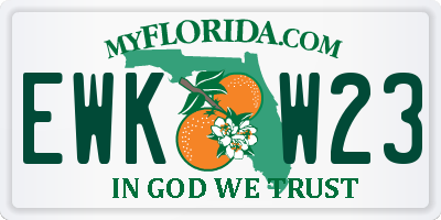 FL license plate EWKW23