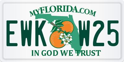 FL license plate EWKW25