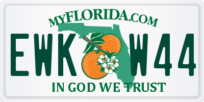 FL license plate EWKW44
