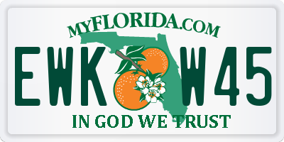 FL license plate EWKW45