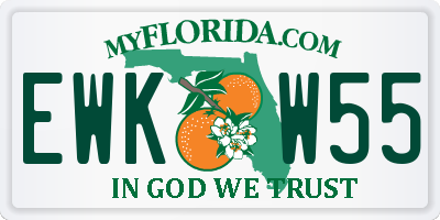 FL license plate EWKW55