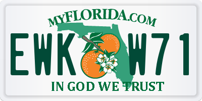 FL license plate EWKW71