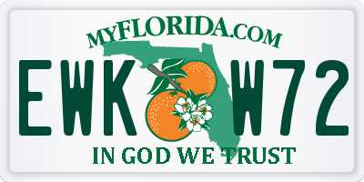 FL license plate EWKW72