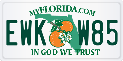 FL license plate EWKW85