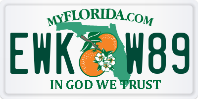 FL license plate EWKW89