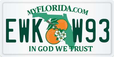 FL license plate EWKW93