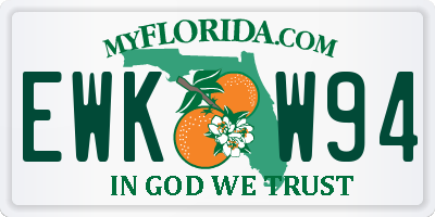 FL license plate EWKW94