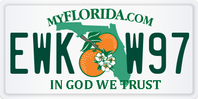 FL license plate EWKW97