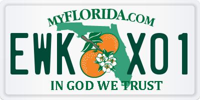FL license plate EWKX01