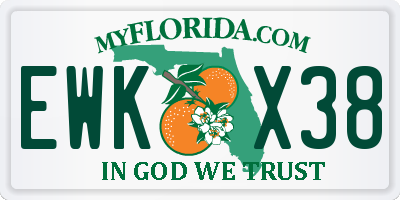 FL license plate EWKX38