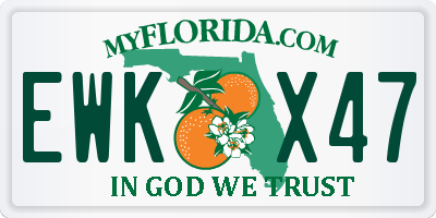 FL license plate EWKX47