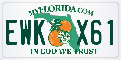 FL license plate EWKX61