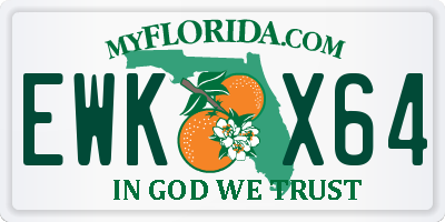 FL license plate EWKX64