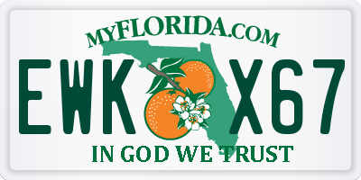 FL license plate EWKX67