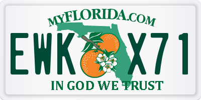 FL license plate EWKX71