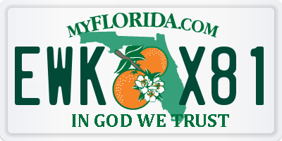 FL license plate EWKX81