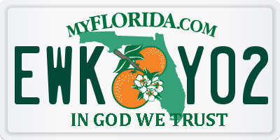 FL license plate EWKY02