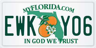 FL license plate EWKY06
