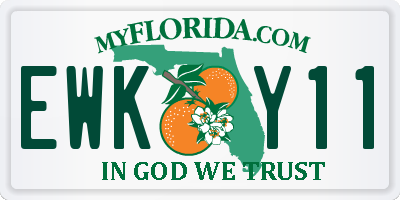 FL license plate EWKY11