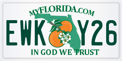 FL license plate EWKY26