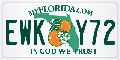 FL license plate EWKY72