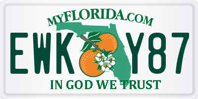 FL license plate EWKY87
