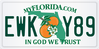 FL license plate EWKY89